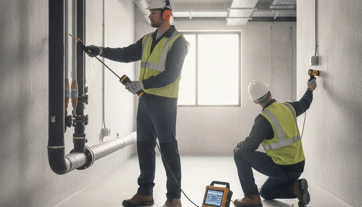 Orlando, FL plumber using leak detection equipment for hidden home water leaks